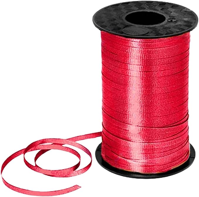 PMU 500 Yards x 3/16in Red Crimped Curling Ribbon String by PMU