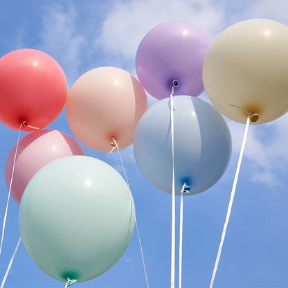 PartyWoo Pastel Rainbow Balloons 50pcs Latex Helium Balloons 12 Inch | Baby - Image 2