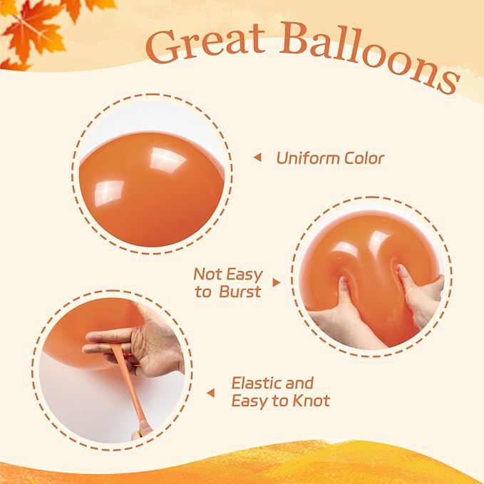60pcs 12inch Fall Balloons Thanksgiving Balloons - Image 3