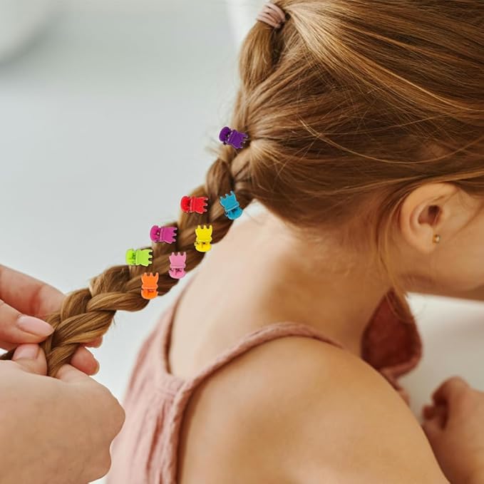 50 PCS Mini Hair Claw Clips， Bangs Strong Grip Multifunction Clamp Clips. (Bright colors)