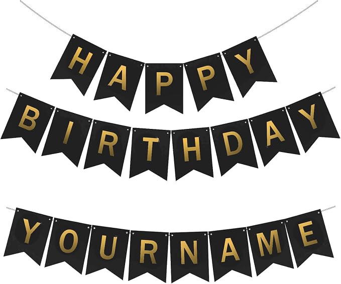Custom Birthday Banner With Name, Make Your Own Happy Birthday Bunting by Uorbmaio
