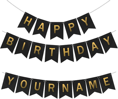 Custom Birthday Banner With Name, Make Your Own Happy Birthday Bunting by Uorbmaio