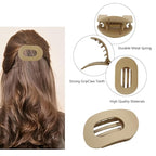 Flat Hair Claw Clips for Women,Matte Medium Hair Clips for Thick & Thin Hair- Comfortable Everyday Use for Office, Yoga, Party & Casual Styling (4PCS C)