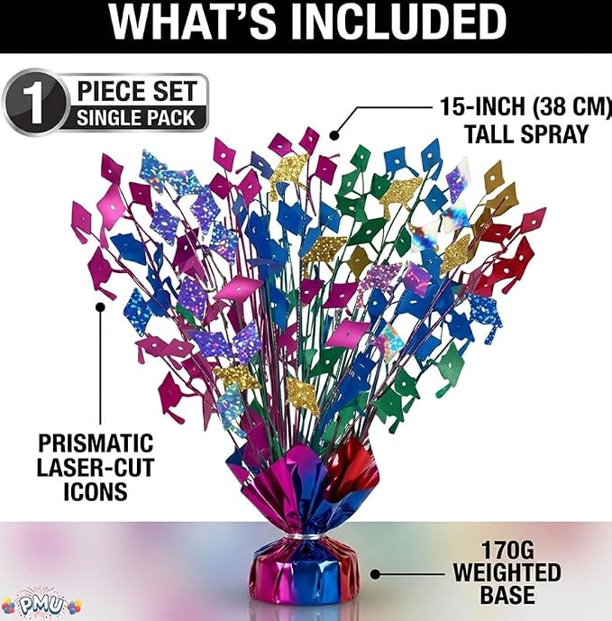 PMU Multicolor Graduation Balloon Weights, Graduation Centerpieces - Image 3