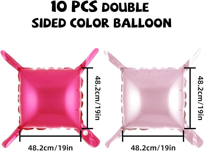 HILAVO Hot Pink Square Balloons Wall - Image 7
