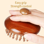 Fine teeth wood comb | wooden scalp massager hair growth | head massager scalp stress relax | hair brush