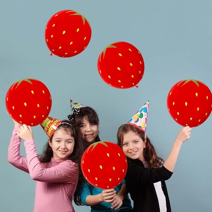 Strawberry Balloons Fruit Balloons Red Balloon Fruit Themed Balloon Party - Image 5