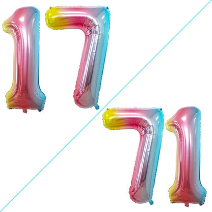 Number 17 Balloons for 17th Birthday Sweet 17 Party Decorations, 42 Inch Jumbo by GOER