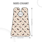 Men's Shaving Accessory Cartoon Dogs Skateboard Doxie Dachshund Weiner Dog Pet Dogs, Waterproof Beard Apron with Hair Catcher & Suction Cups