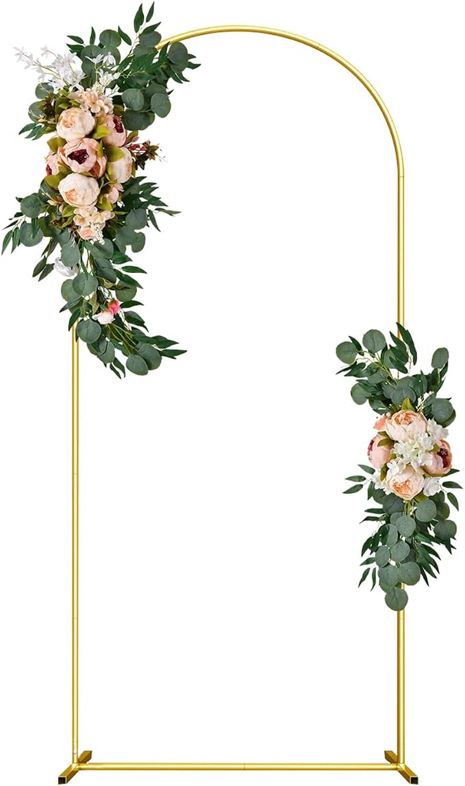 Wedding Arch Backdrop Stand 6FT Gold Wedding Balloon Arched Backdrop Stand by SPRITEDISPLAY