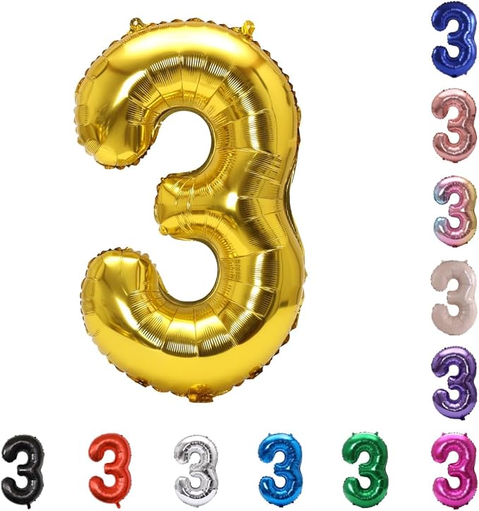 YPSelected 32 Inch Large Foil Helium Number Balloon Birthday Wedding Party 0-9 by YPSelected