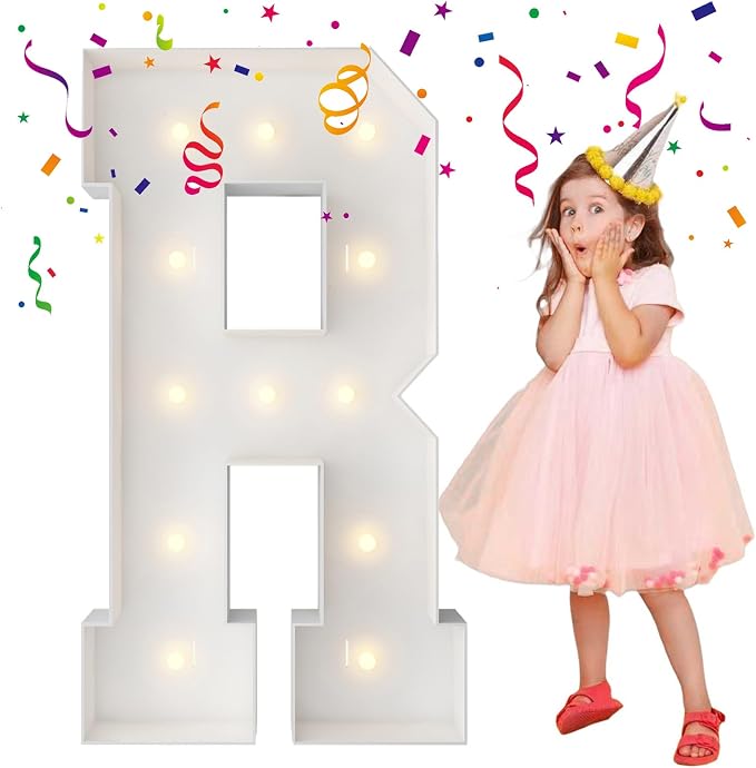 4FT Marquee Light Up Letters, Large Marquee Letters, Big Letter by MerryMosaics