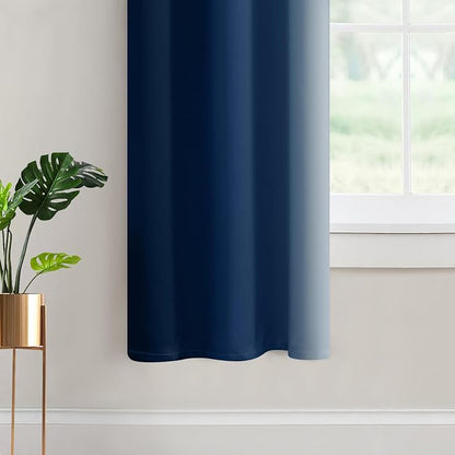 Yakamok Ombre Curtains Blue and Greyish White - Image 4
