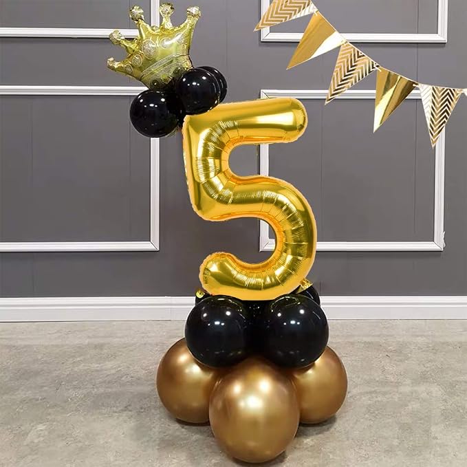 TONIFUL 40 Inch Gold Number 2 Balloons Large Foil 2nd Birthday Decorations | - Image 4