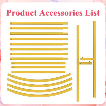 Asee'm 6.6FT Gold Metal Arch Backdrop Stand Wedding Balloon Background | Arched - Image 4