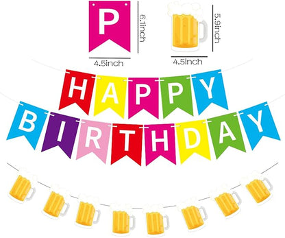 Beer Birthday Banner for Beer Party and Birthday Wedding Party Supplies - Image 2