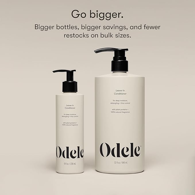 Odele Leave-In Conditioner, for Deep Moisture, Detangling, Frizz Control, Weightless Shine, and All Hairy Types & Textures, 32 FL Oz