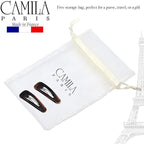 Camila Paris AD86/2 French Hair Barrette Clips, Snap Hair Slides Clic Clac for Women, Styling Girls Side Slide-in Metal Snap Pin Hair Accessories for Women. Strong Hold, No Slip Grip, Made in France