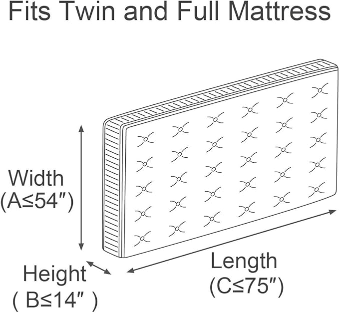 ComfortHome Mattress Bag for Moving and Storage, Twin and Full Size, 1 Pack - Image 2