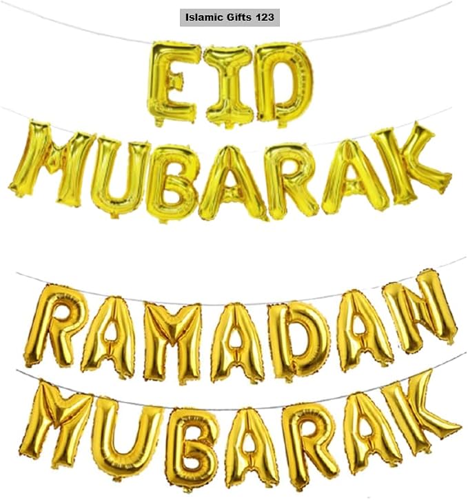 16-Inch Rose Gold Eid Mubarak Foil Balloons - Image 3