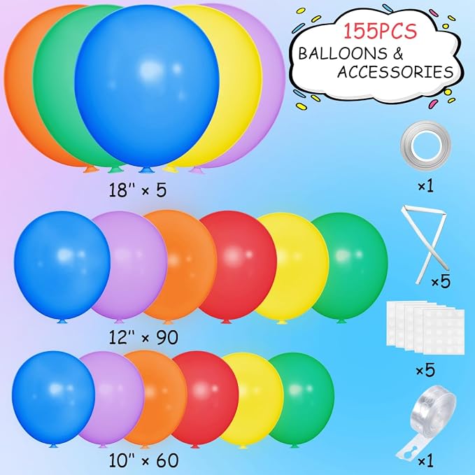 MEBAY Rainbow Balloon Arch Kit - Image 2