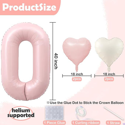 Pink 15 Balloon Number Pastel Pink 15th Birthday Party Decorations - Image 2