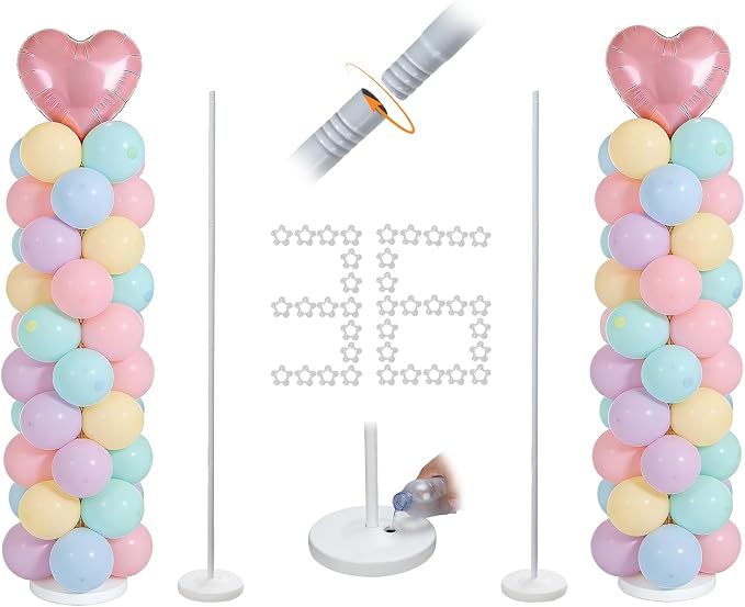 Balloon Stand 15-56 Inch Height Adjustable Balloon Stands by HOME+RIGHT