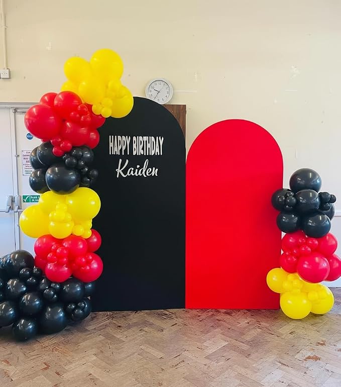 Red Yellow Black Balloons Arch Kit 171pcs, Cartoon Mouse Theme Different Size - Image 4