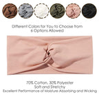Artilady 6 Pack Wide Boho Headbands for Women - Soft Yoga Elastic Hair Bands for Girls Workout Running Sport Headwrap Non-slip Breathable (Sunset)