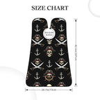 Beard Bib with 3 Suction Cups, Non-Stick Waterproof Hair Catcher Apron, Men's Shaving Essential for Grooming, Nautical Anchor Pirate Skulls Shave Bib
