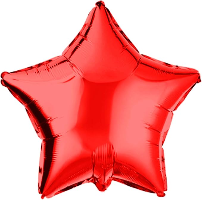18" Red Star-Shaped Foil Balloon Mylar Helium Balloons - Image 2