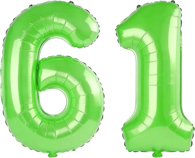 40 Inch Number 61 Balloons for 61st Birthday Party Decorations, 0-100 Fruit by FOBELEC