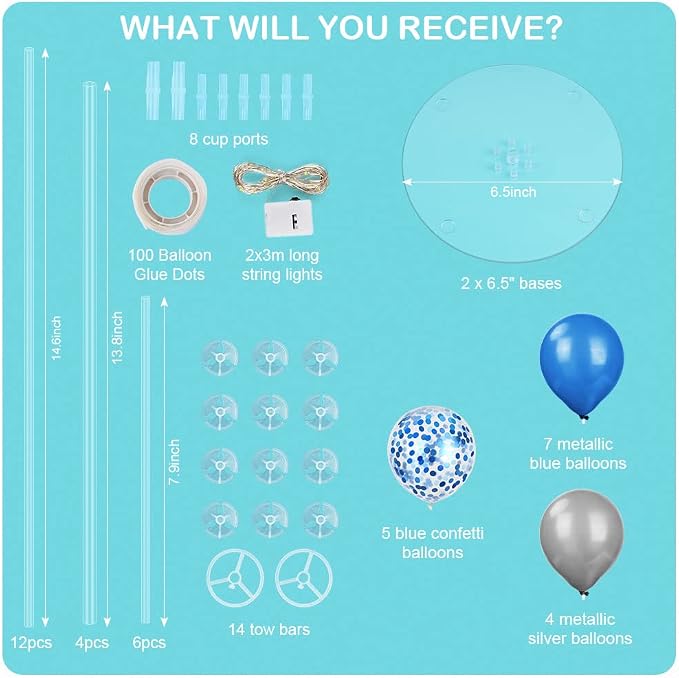 Ainiv 2 Set Table Balloon Stand Kit - Image 6