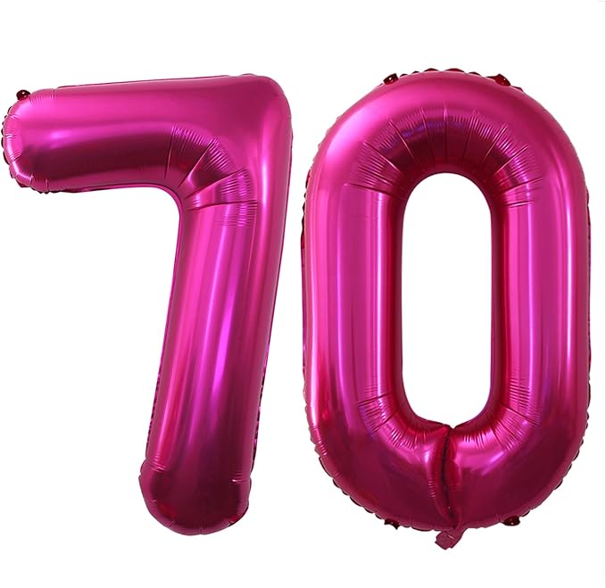 Number 70 Balloons for 70th Birthday Party Decorations, 42 Inch Jumbo Foil by GOER