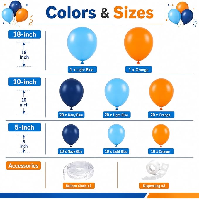 Blue Balloons Garland Arch Kit - Image 2