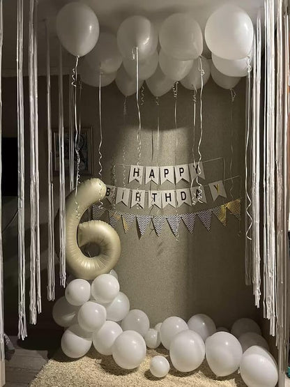 5 Number Balloons Cream 40 Inch Foil Balloon - Image 3