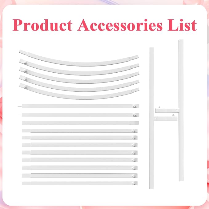 Asee'm 7.2FT White Metal Arch Backdrop Stand Wedding Balloon Background | - Image 4