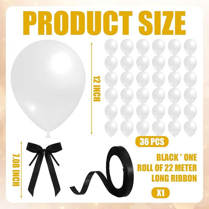 Gejoy 59pcs Ceiling Balloons Kit 12'' Macaron White Balloons - Image 3