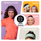 4pcs Headbands for Women Stripedr Non Slip Wraps Elastic Stretchy Fashion Bandanas Workout Yoga Running Hair