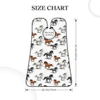 Beard Grooming Cape, Waterproof Hair Catcher for Shaving Trimming, Non-Stick Bib Apron Gifts for Dad Men, Watercolor Wild Horses Shave Bib