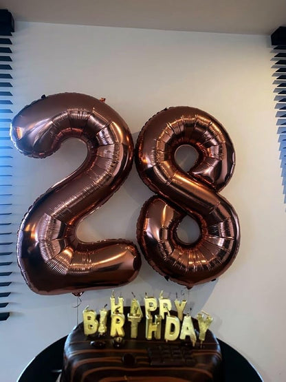 Dark Brown Number 2 Balloon 40 inch, 2nd Birthday Party Balloons Decorations | - Image 5