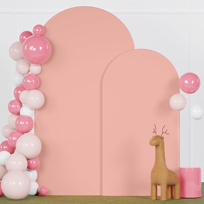 FANPROMS Wedding Arch Cover Set of 2 Rose Arch Cover Spandex Arched Backdrop by FANPROMS
