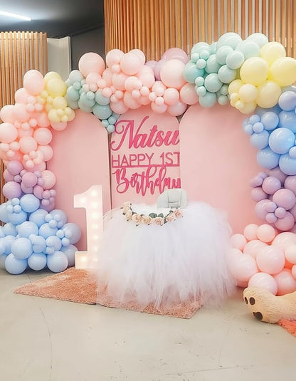 453Pcs Pastel Balloon Arch Kit, 7 Macaron Assorted Colors Balloon Garland Kit - Image 8