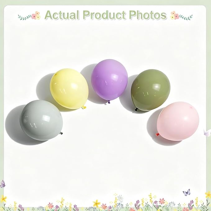 124 Pastel Balloon Arch Kit for Wildflower Baby Shower Birthday Decorations | - Image 4