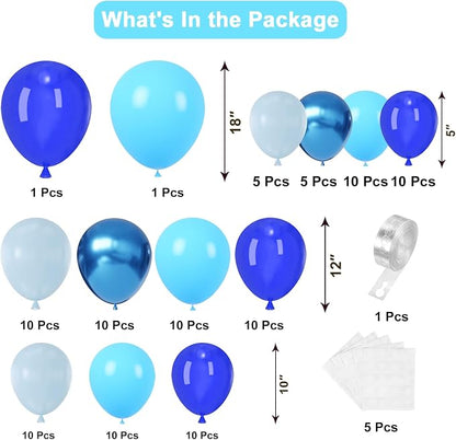 Blue Balloon Arch, Graduation Decoration - Image 2