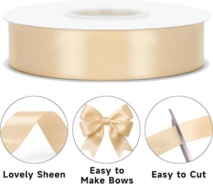 KINGLAKE Champagne Gold Satin Ribbon - Image 3