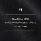 YoungSee Nano Ring Hair Extensions Black Nano Hair Extensions Human Hair Jet Black Nano-Bead Human Hair Extension Long Nano-Tip Hair 18in Nanolink Hair Extension 50s 50g for Daily
