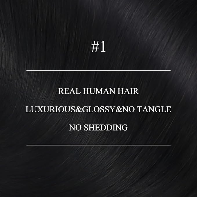 YoungSee Nano Beads Hair Extensions Black Nano Ring Hair Extensions Human Hair Jet Black Nano-Tip Hair Extension 16 Inch Nano-link Extension Natural Looking for Black Women 50s 50g