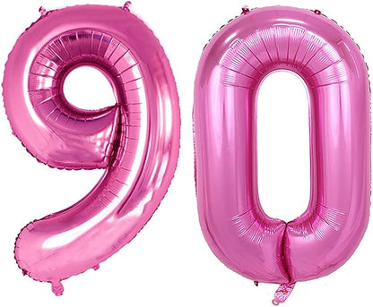 Number 90 Balloons for 90th Birthday Party Decorations, 42 Inch Jumbo Foil by GOER