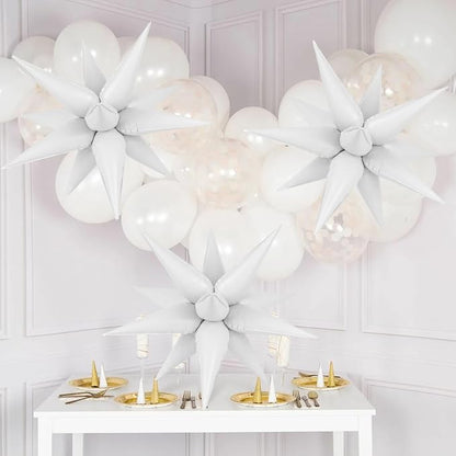 72 Pcs Star Balloons Foil Explosion Balloons Magic 12 Point Star Cone Balloon - Image 3